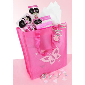 8-Piece Deluxe Pink Ribbon Gift Bag - Save at Bulk Toy Store