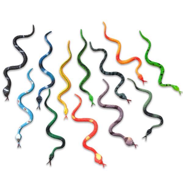 Neon Stretchy Snakes (12ct) - Sku BTS-029026