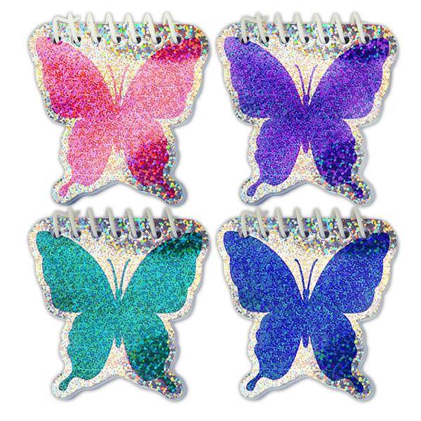 Sparkle Butterfly Notebooks (Bag of 12 Pieces)