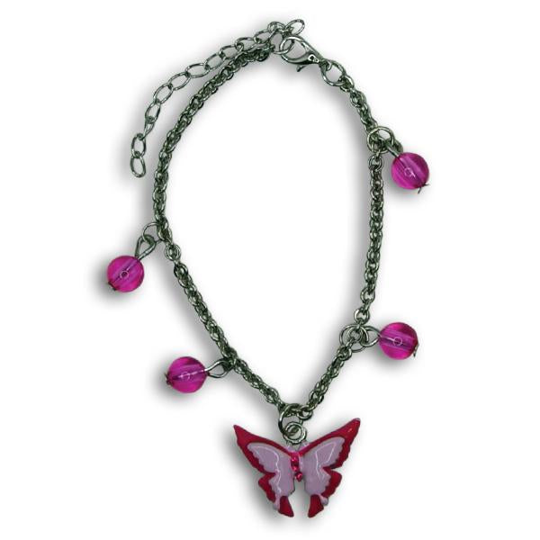 Butterfly Charm Bracelet (one dozen) - Sku BTS-NA 4472