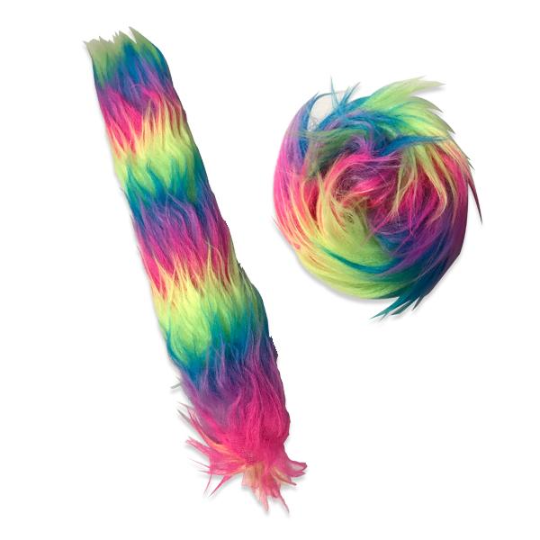 Hairy Rainbow Slap Bracelets (One Dozen) - Sku BTS-NA 3641
