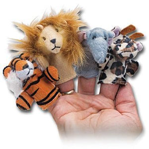 Assorted Farm and Jungle Animal Finger Puppets (One Dozen)