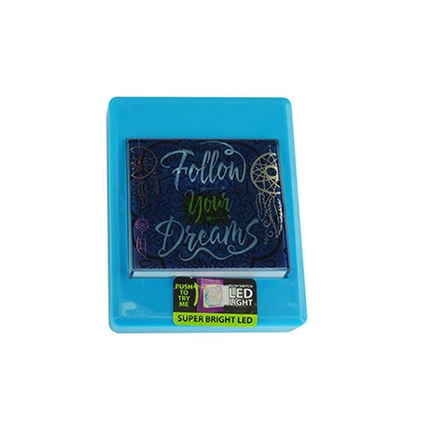 Printed Push Switch LED - "Follow Your Dreams" - Sku BTS-001382