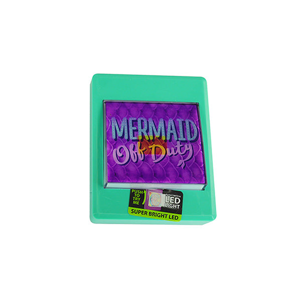 Printed Push Switch LED - "Mermaid off Duty" - Sku BTS-001385