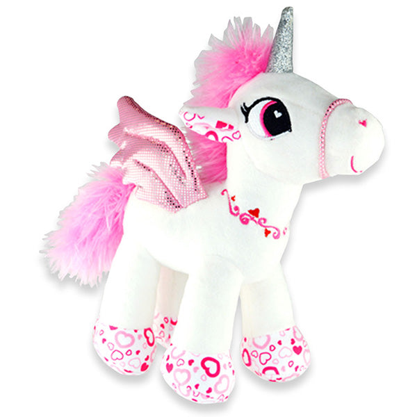 White Love Stuffed Unicorn Toy - Sku BTS-002741