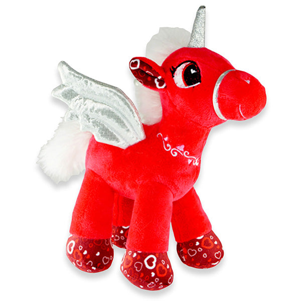 Red Love Stuffed Unicorn Toy - Sku BTS-002743