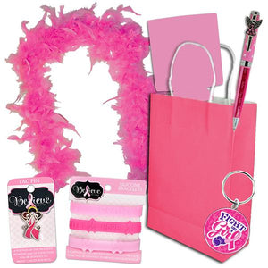 7-Piece Pink Ribbon Gift Bag - Sku BTS-003206