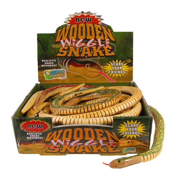 Wooden Wiggle Snakes (Bag of 12) - Sku BTS-020003