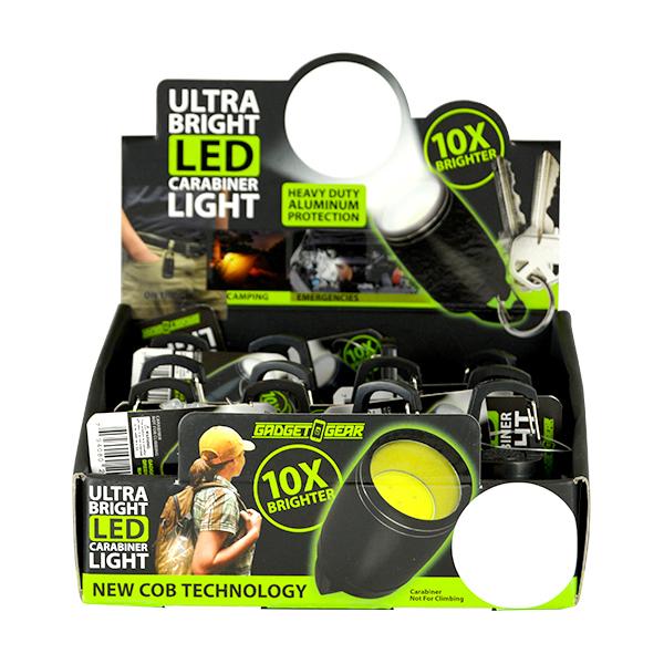 Carabiner LED Flashlights (12 per display) - Sku BTS-021620