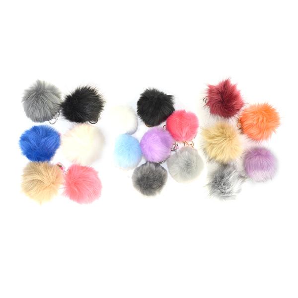 Puff Ball Keychains (18 per display) Bulk Toy Store