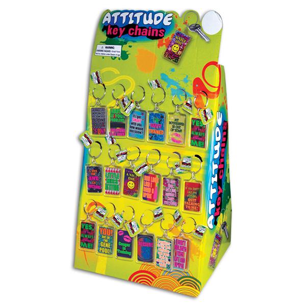 Attitude Key Chains (Box of 18) - Sku BTS-027538