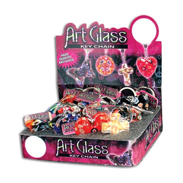 Art Glass Keychains (12 ct) - Sku BTS-027562