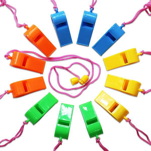 Colorful Whistles (12ct) - Bulk Toy Store