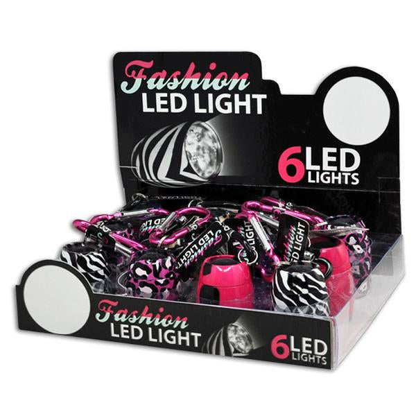 Power Of 6 Fashion Print Led Flashlights (One Dozen) - Sku BTS-029241