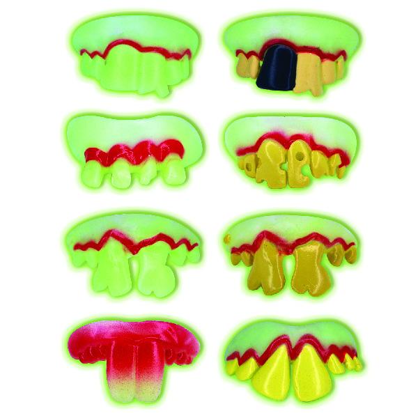 Glow-in-the-dark Ugly Teeth - Bag of 24 - Sku BTS-029338