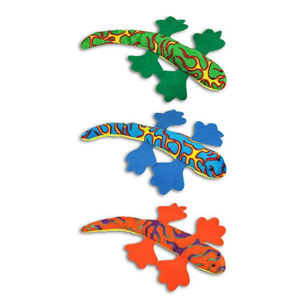 Stuffed Patterned Lizards (12ct) - Sku BTS-029823