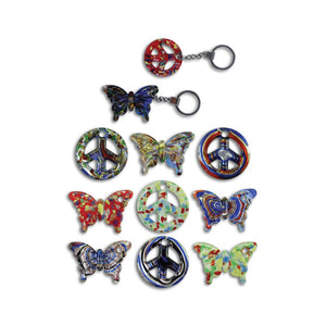Art Glass Keychains (13 per display) on sale at Bulk Toy Store