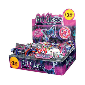Art Glass Keychains (13 per display) - Sku BTS-087467