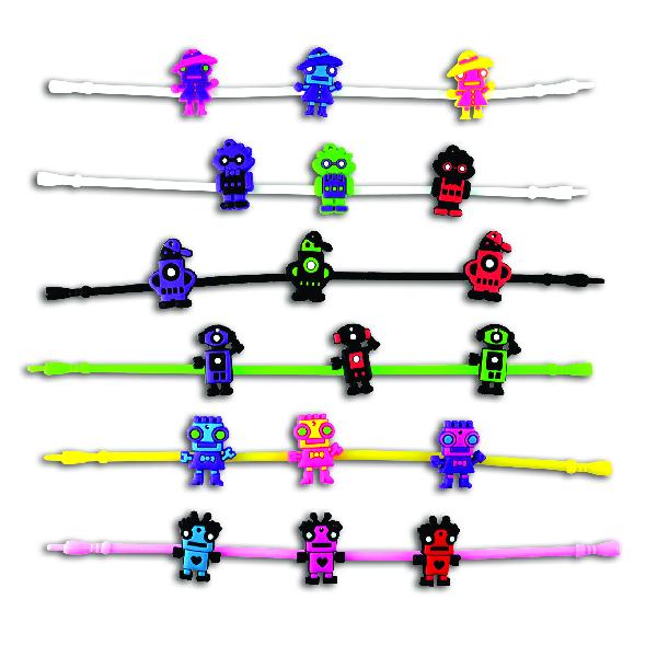 Silicone Robot Bracelets (one dozen) - Sku BTS-028282