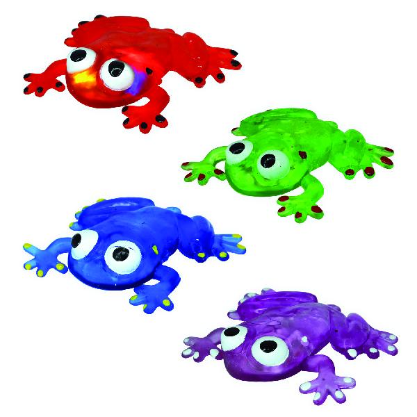 Light Up Stretchy Frogs (one dozen) - Sku BTS-028409