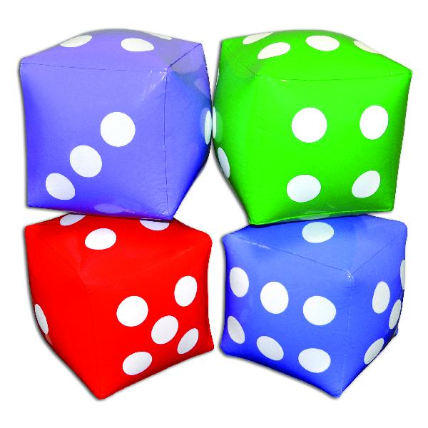Inflatable Dice (Bag of 4) by Bulk Toy Store