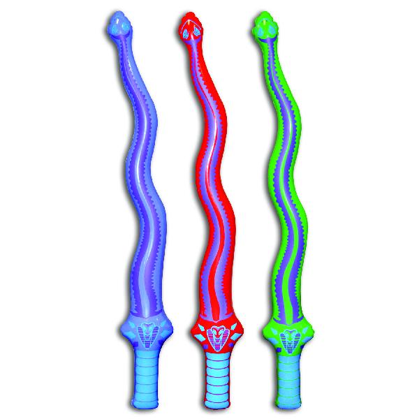 Squiggle Snake Sword Inflates (one dozen) - Sku BTS-028614