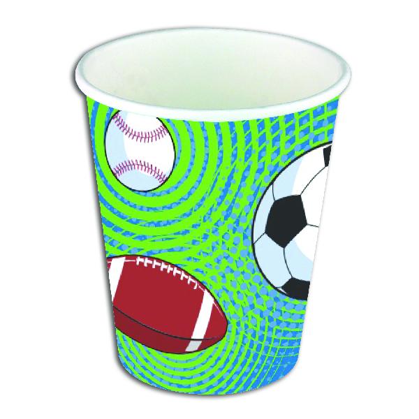 Sporty Party Cups (One Dozen) - Sku BTS-028952