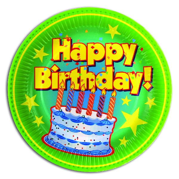 Birthday Party Plates (One Dozen) - Sku BTS-028961