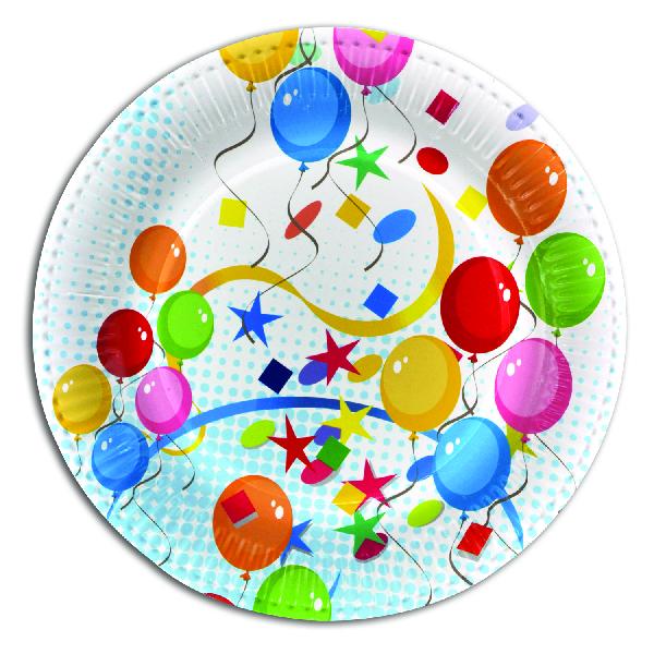 Celebration Party Plates (One Dozen) - Sku BTS-028963