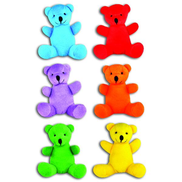 Colorful Plush Bears (Bag of 12) - Sku BTS-029086