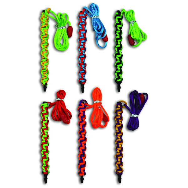 Neon Paracord Necklace Pens (Dozen) - Sku BTS-029103