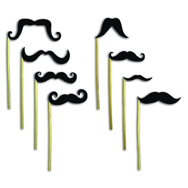 Mustaches-on-a-Stick (8 ct) - Sku BTS-029174