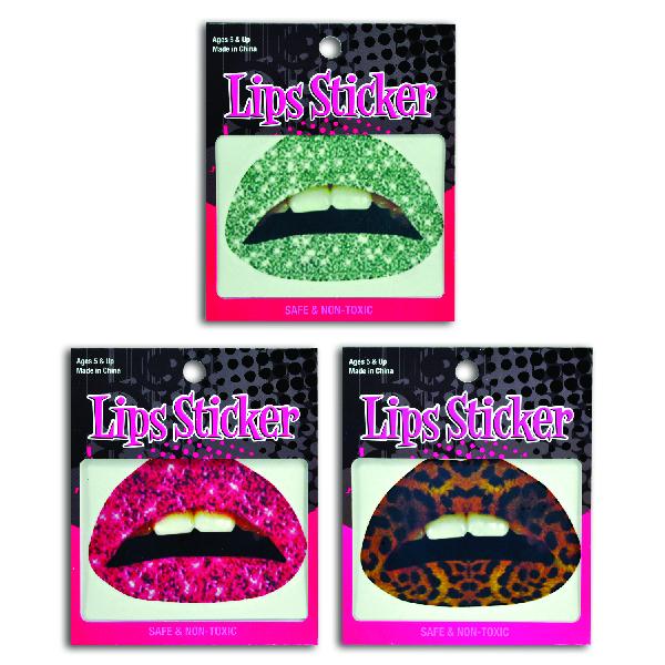 Fun Lips Temporary Tattoos (One Dozen) - Sku BTS-029178