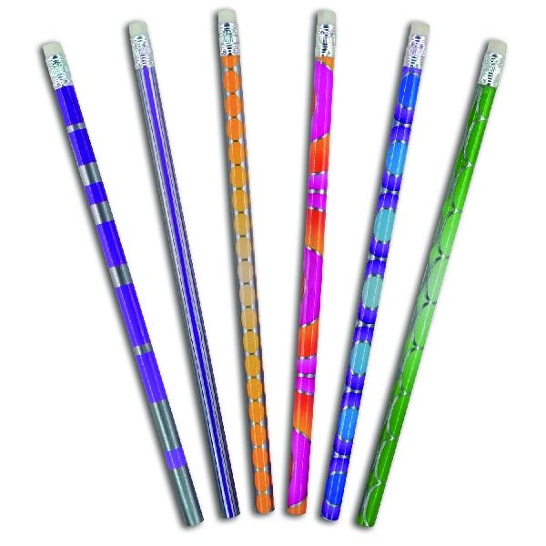 12pcs Rainbow Colored Pencil Creative 4 in 1 Pencil lead