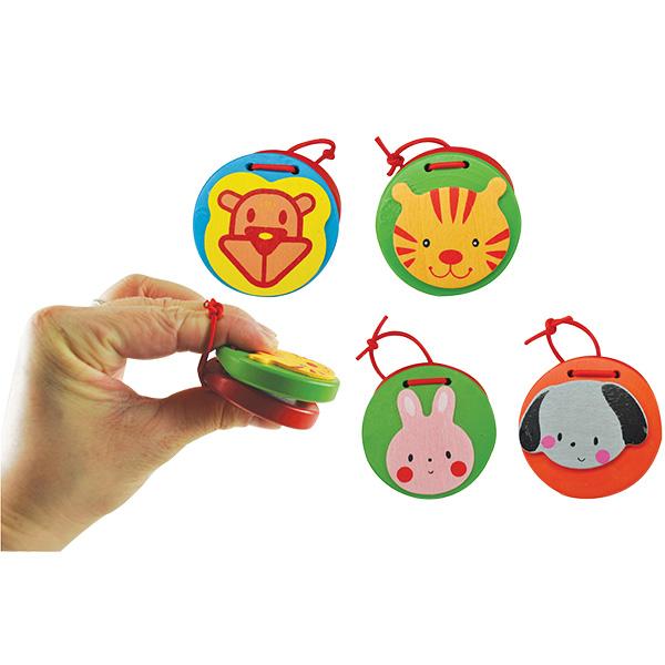 Wood Animal Clickers (One Dozen) - Sku BTS-029716