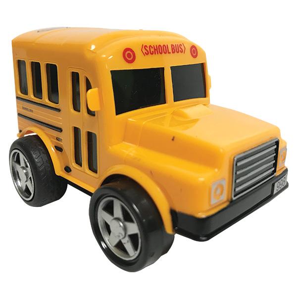 Plastic Pull Back School Buses (6 ct) - Sku BTS-KP1061