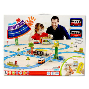 3-D Roadway Puzzle with Buses - Sku BTS-KP1104
