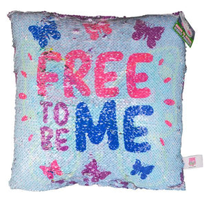 Free to be Me Butterfly Flip Sequin Pillow - Sku BTS-KP3192