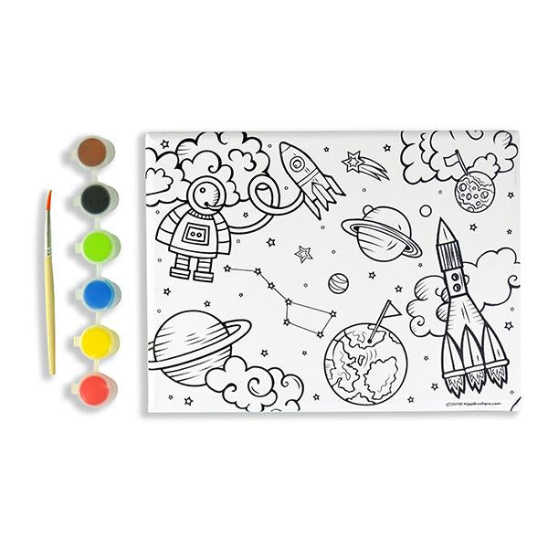 Space Galaxy DIY Paint & Canvas Kit (Bag of 4 Pieces)