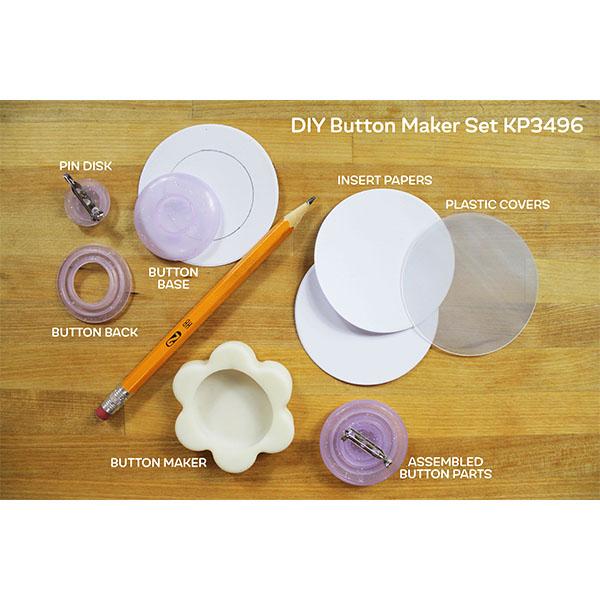 DIY Button Maker Set Class Pack (Bag of 24 Pieces)