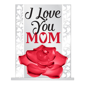 I Love You Mom Small Glass Figurine on sale at Bulk Toy Store
