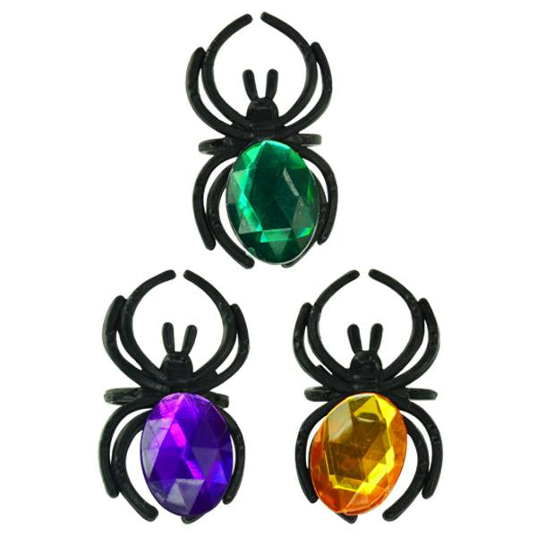 Jewel Spider Rings (Bag of 12 Pieces)