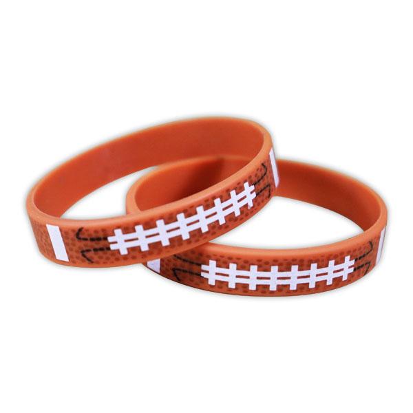 Football Silicone Wristbands (Bag of 12 Pieces)