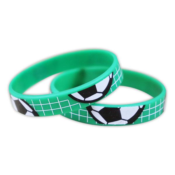 Soccer Silicone Wristbands (Bag of 12 Pieces)