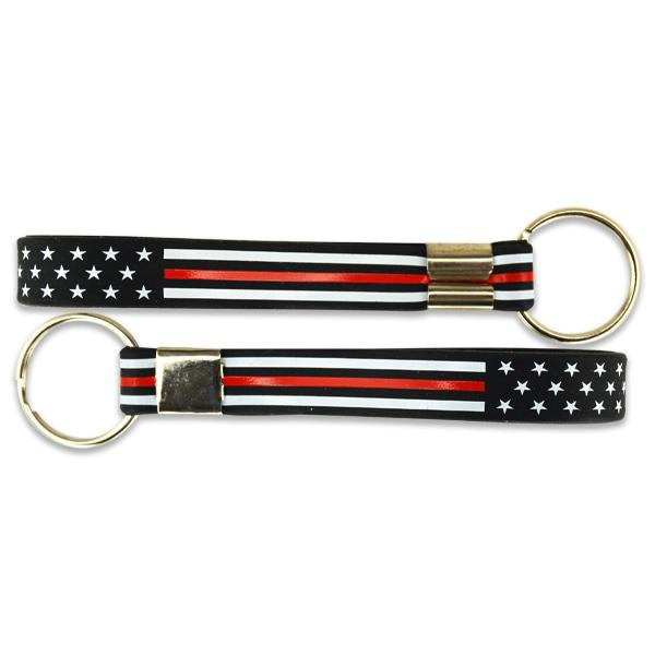 Thin Red Line Firefighter Key Rings (Bag of 12 Pieces)