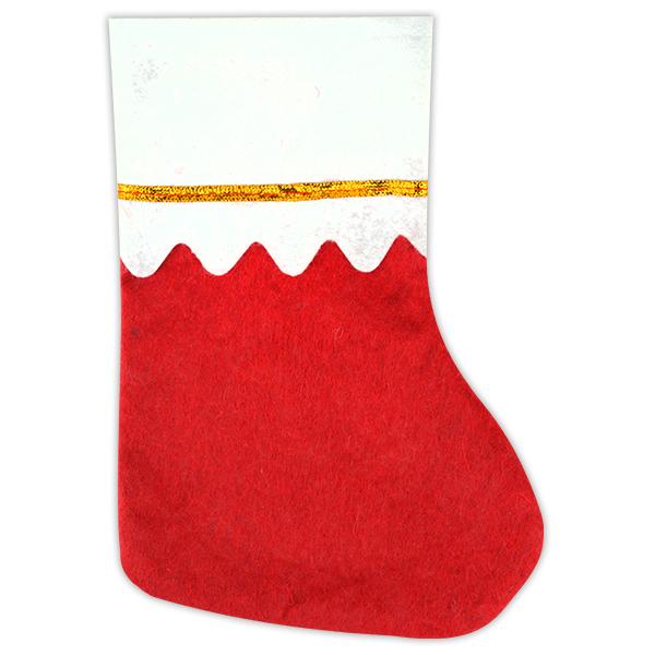 Mini Felt Christmas Stockings (Bag of 12 Pieces)