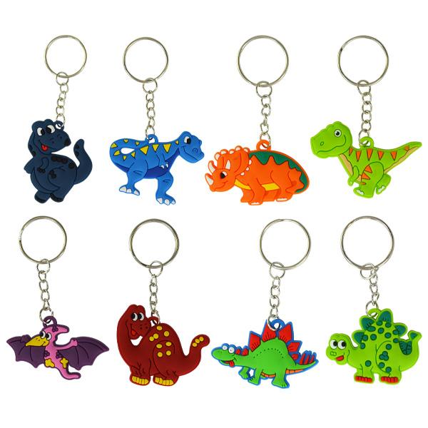 Dinosaur Keychains (Bag of 12 Pieces)