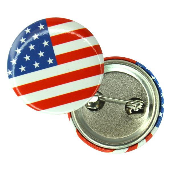 American Flag Button Pins (Bag of 12 Pieces)