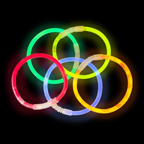 Assorted Glow Bracelets (Tube of 50 pieces)