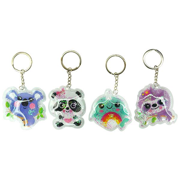 Glitter Critter Puff Keychains (Bag of 12 Pieces)